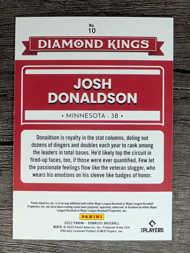2022 Donruss #10 Josh Donaldson DK