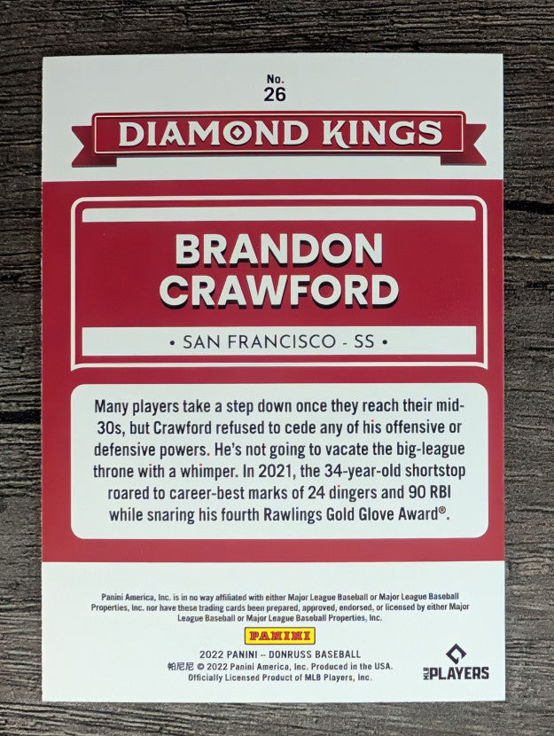 2022 Donruss #26 Brandon Crawford DK