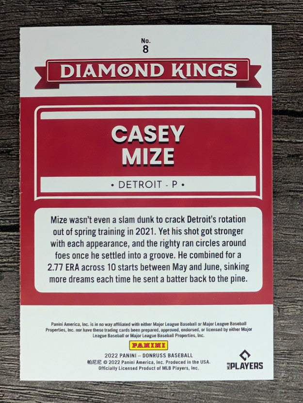 2022 Donruss #8 Casey Mize DK