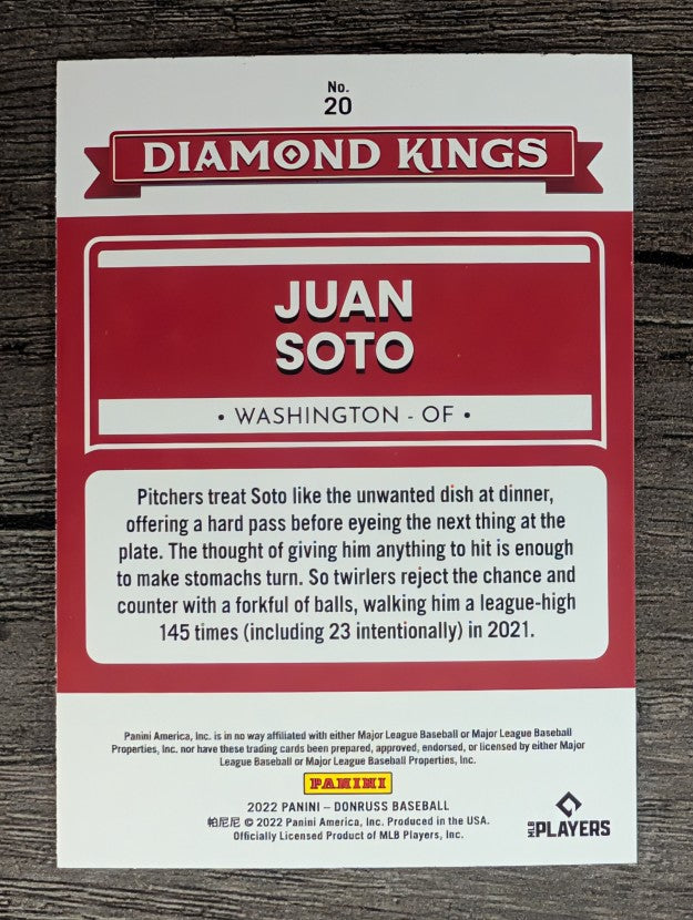 2022 Donruss #20 Juan Soto DK
