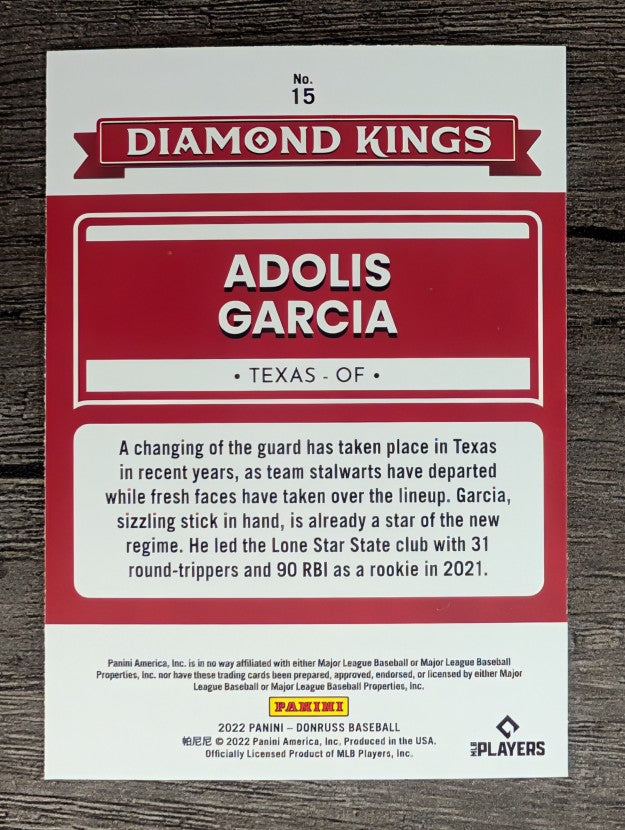 2022 Donruss #15 Adolis Garcia DK