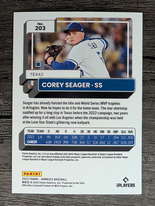 2022 Donruss #203 Corey Seager