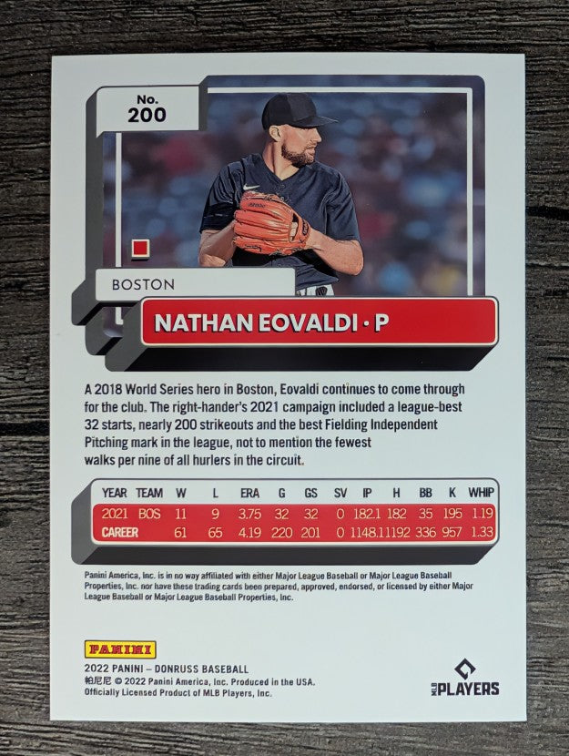 2022 Donruss #200 Nathan Eovaldi