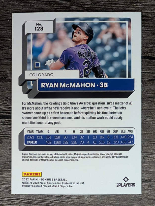 2022 Donruss #123 Ryan McMahon