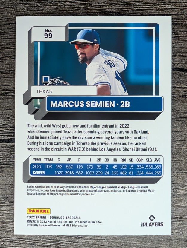 2022 Donruss #99 Marcus Semien