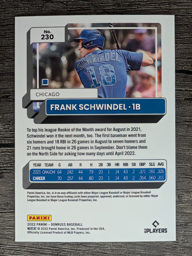 2022 Donruss #230 Frank Schwindel