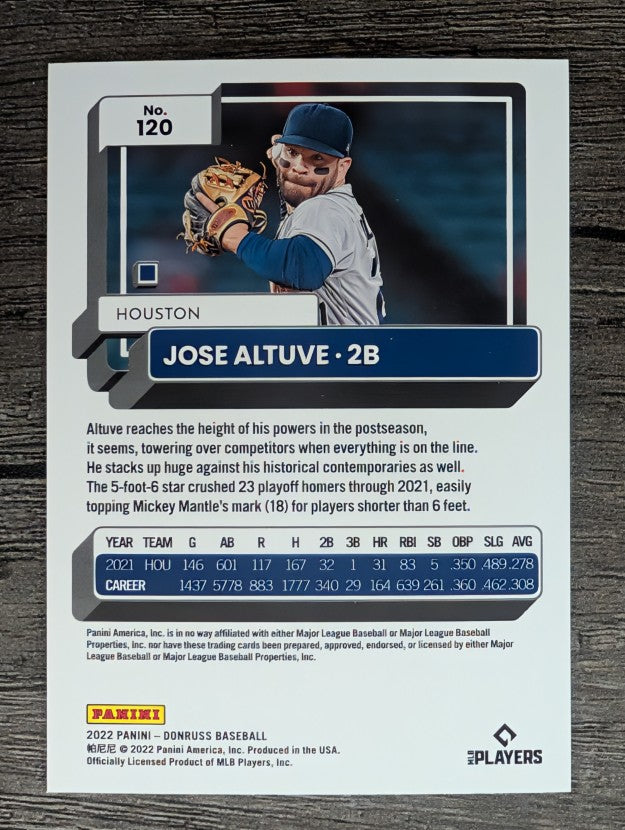 2022 Donruss #120 Jose Altuve
