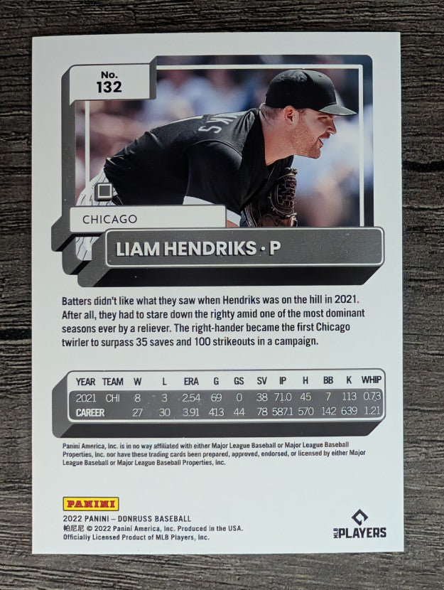 2022 Donruss #132 Liam Hendriks