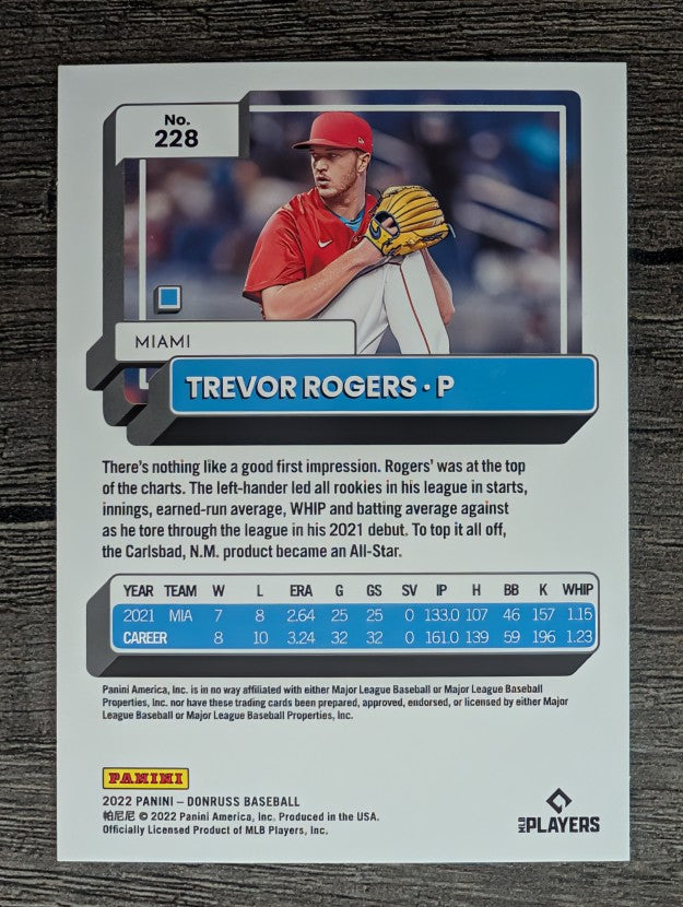 2022 Donruss #228 Trevor Rogers