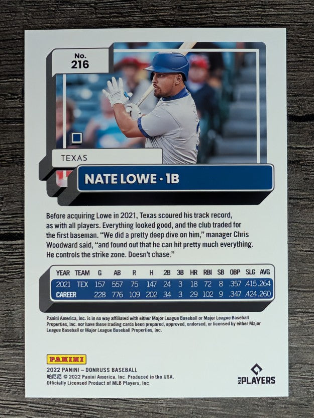 2022 Donruss #216 Nate Lowe