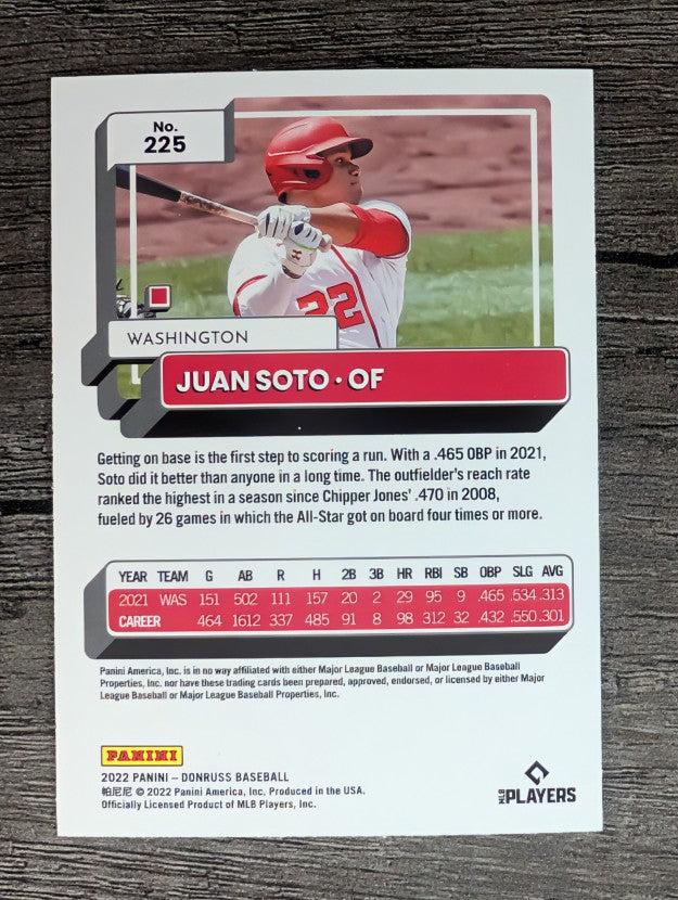 2022 Donruss #225 Juan Soto