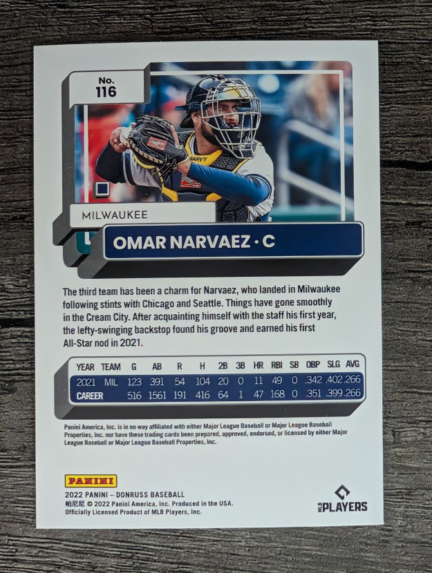 2022 Donruss #116 Omar Narvaez
