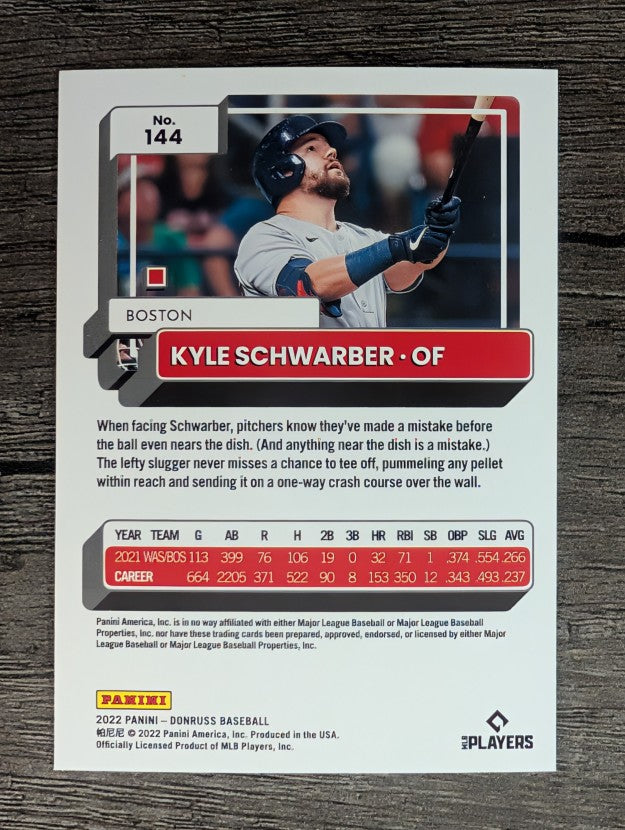 2022 Donruss #144 Kyle Schwarber
