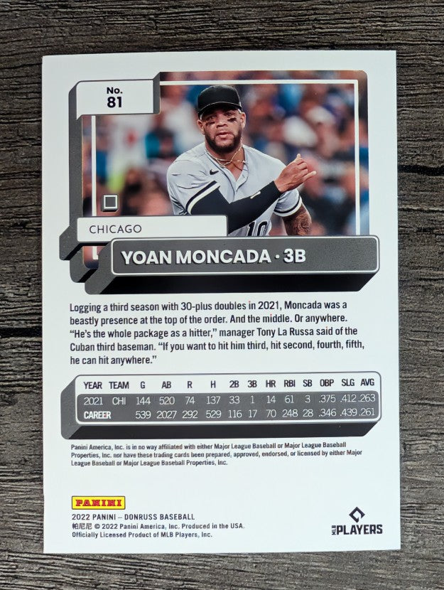 2022 Donruss #81 Yoan Moncada