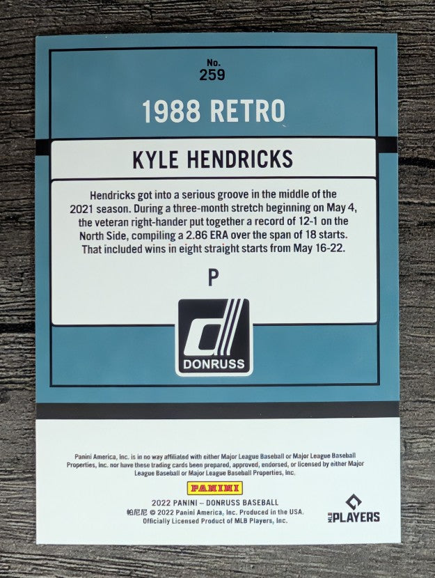 2022 Donruss #259 Kyle Hendricks RETRO