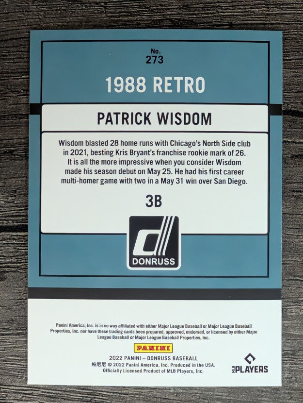 2022 Donruss #273 Patrick Wisdom RETRO