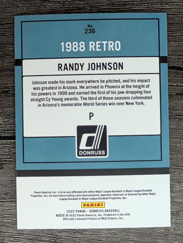 2022 Donruss #236 Randy Johnson RETRO
