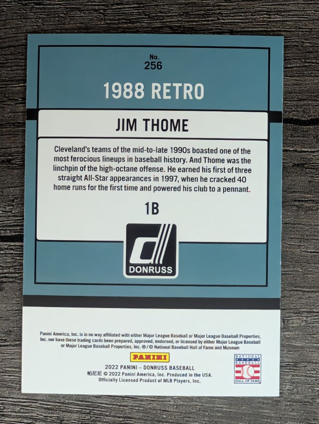 2022 Donruss #256 Jim Thome RETRO