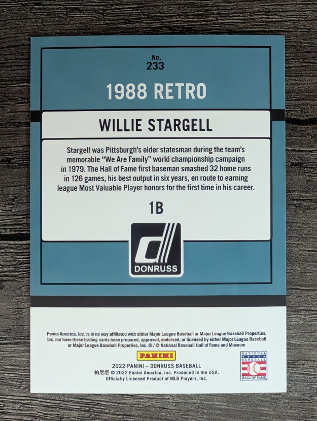 2022 Donruss #233 Willie Stargell RETRO