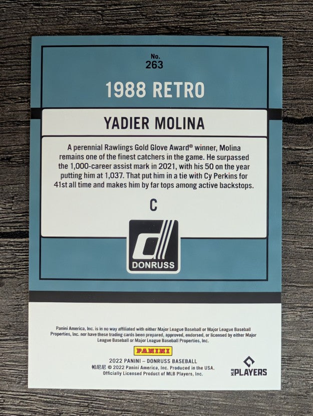 2022 Donruss #263 Yadier Molina RETRO
