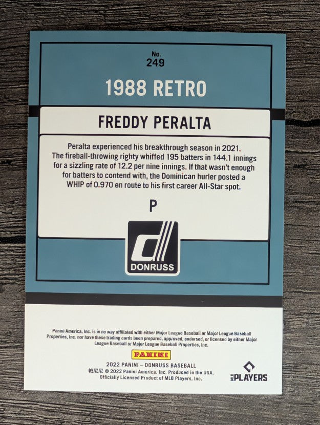 2022 Donruss #249 Freddy Peralta RETRO