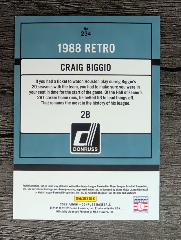 2022 Donruss #234 Craig Biggio RETRO