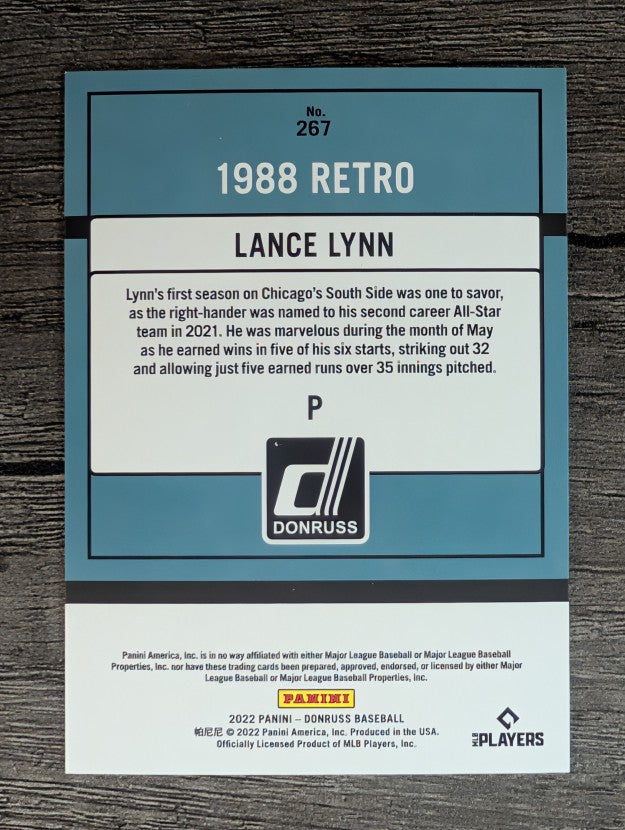 2022 Donruss #267 Lance Lynn RETRO
