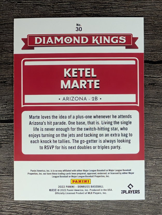 2022 Donruss #30 Ketel Marte DK
