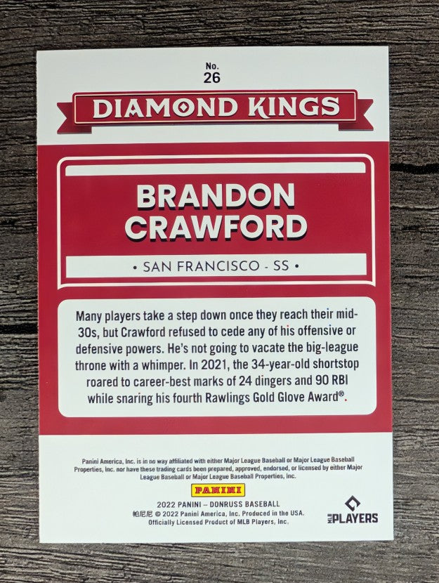 2022 Donruss #26 Brandon Crawford DK