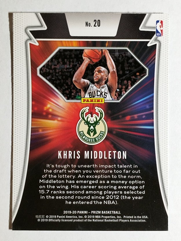 2019-20 Panini Prizm Far Out! #20 Khris Middleton