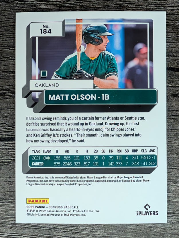 2022 Donruss #184 Matt Olson