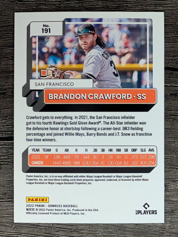 2022 Donruss #191 Brandon Crawford
