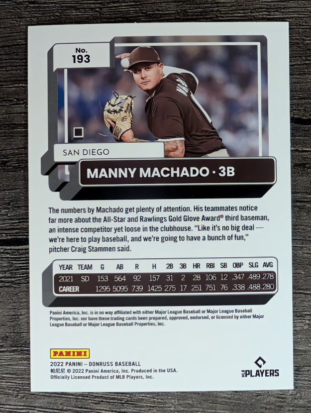 2022 Donruss #193 Manny Machado