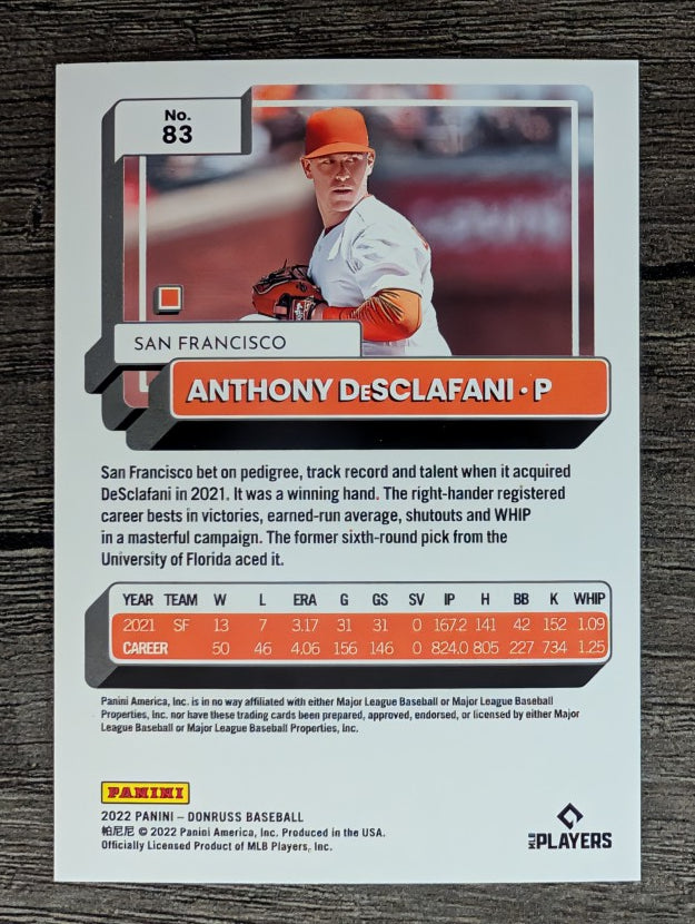 2022 Donruss #83 Anthony DeSclafani