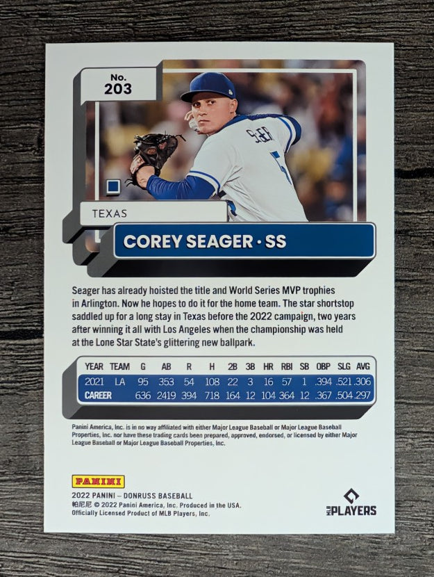 2022 Donruss #203 Corey Seager