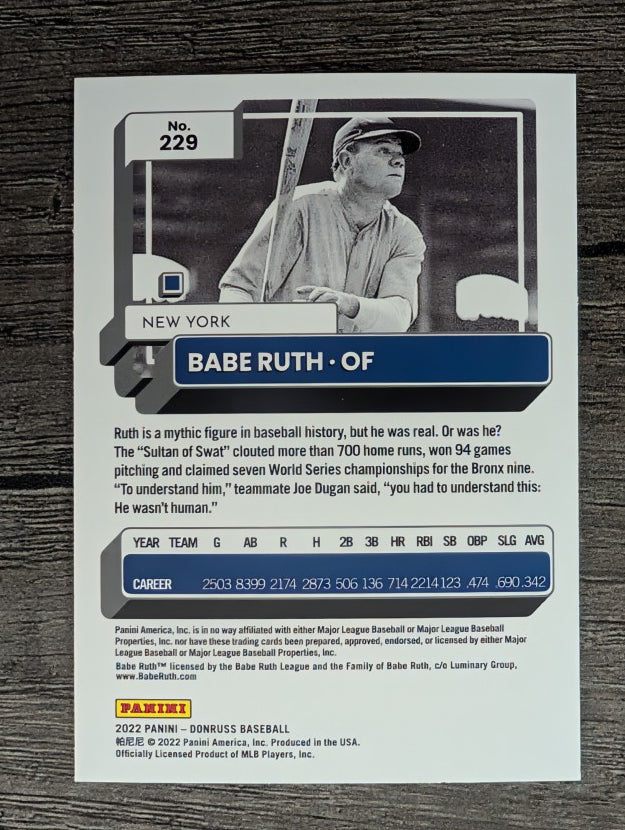 2022 Donruss #229 Babe Ruth