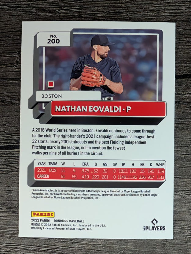 2022 Donruss #200 Nathan Eovaldi