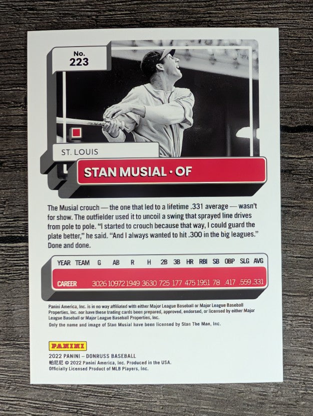 2022 Donruss #223 Stan Musial
