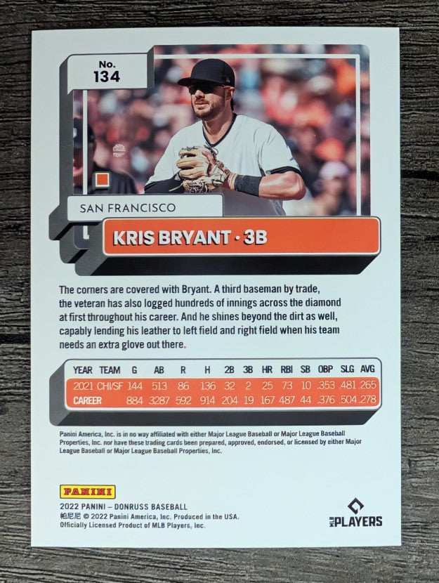 2022 Donruss #134 Kris Bryant