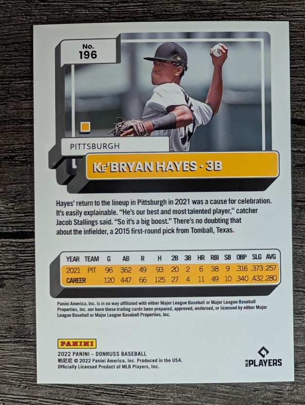 2022 Donruss #196 Ke'Bryan Hayes