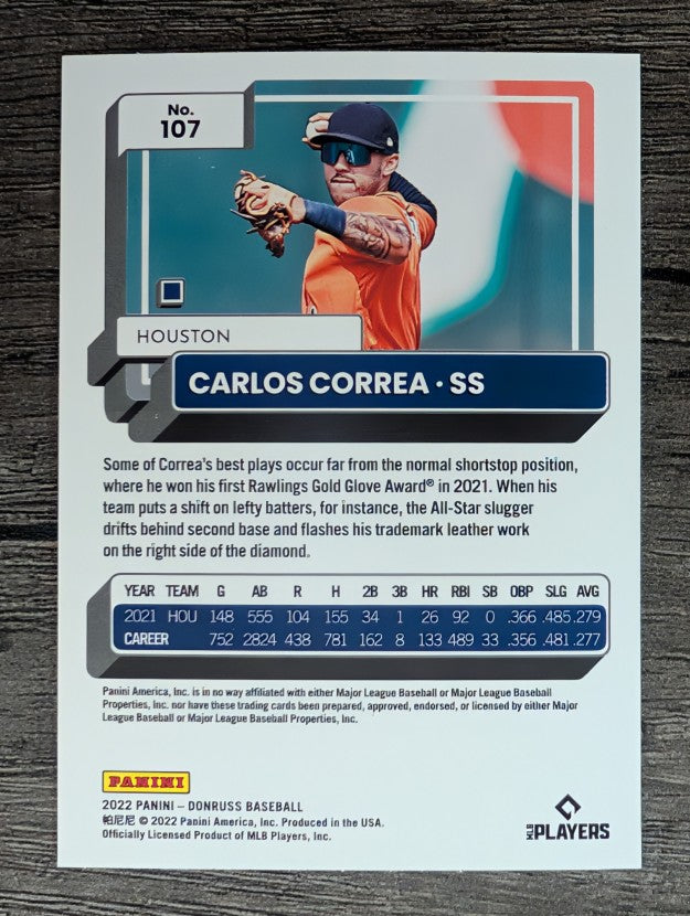2022 Donruss #107 Carlos Correa
