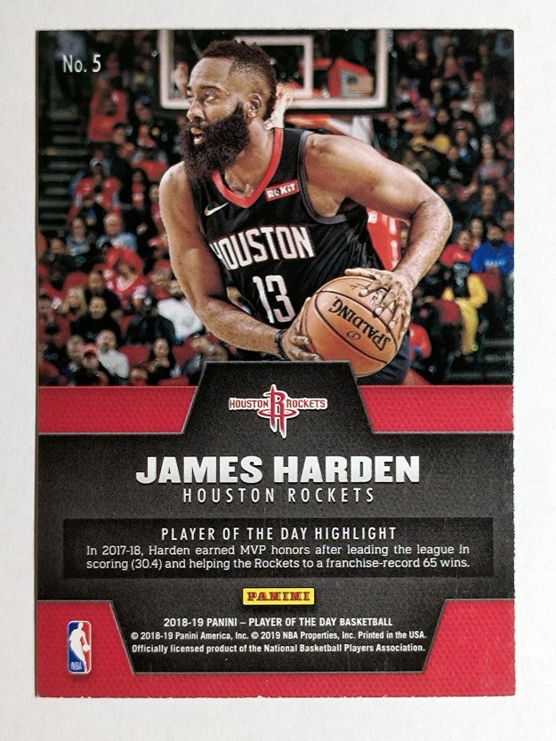 2018-19 Panini Player of the Day #5 James Harden