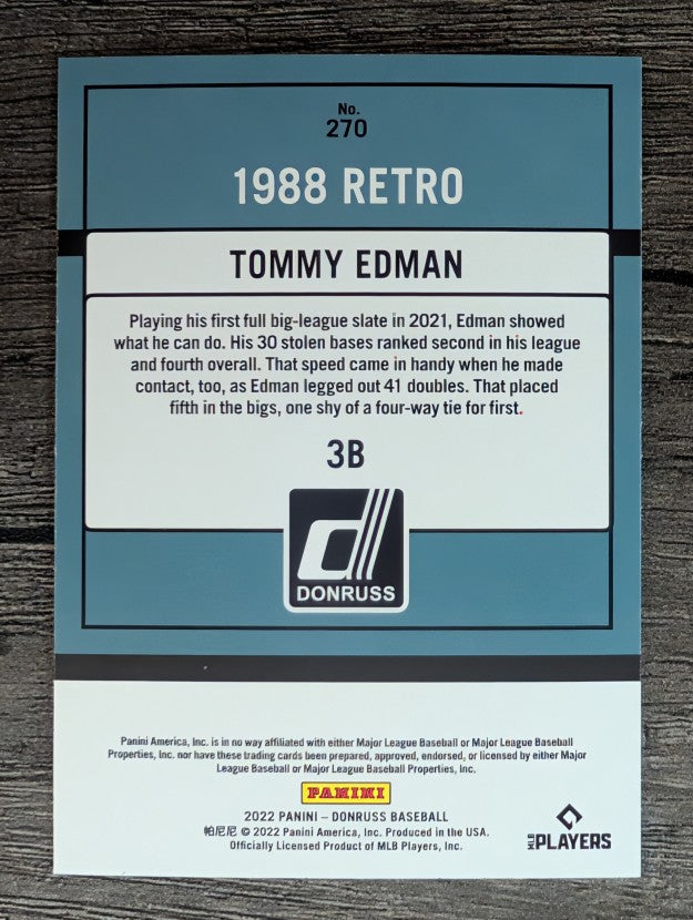 2022 Donruss #270 Tommy Edman RETRO
