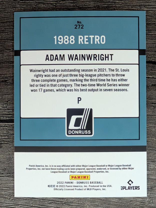 2022 Donruss #272 Adam Wainwright RETRO