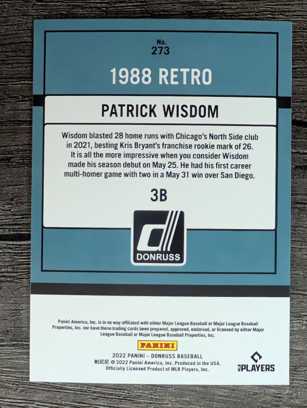 2022 Donruss #273 Patrick Wisdom RETRO