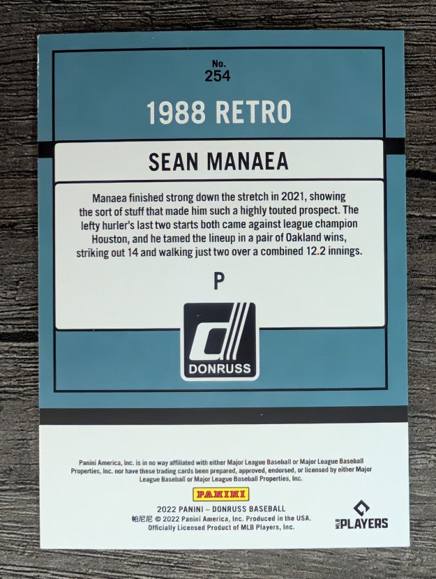 2022 Donruss #254 Sean Manaea RETRO