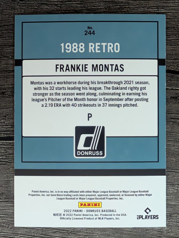 2022 Donruss #244 Frankie Montas RETRO