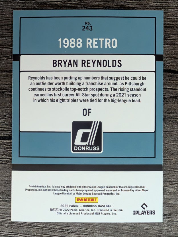 2022 Donruss #243 Bryan Reynolds RETRO