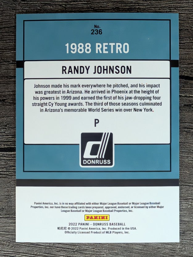 2022 Donruss #236 Randy Johnson RETRO