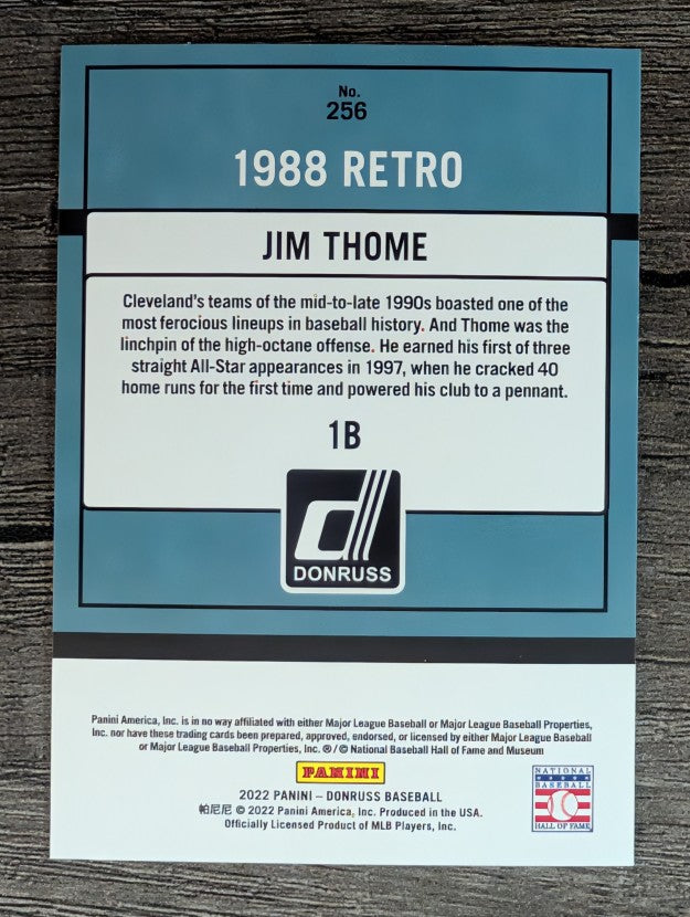 2022 Donruss #256 Jim Thome RETRO